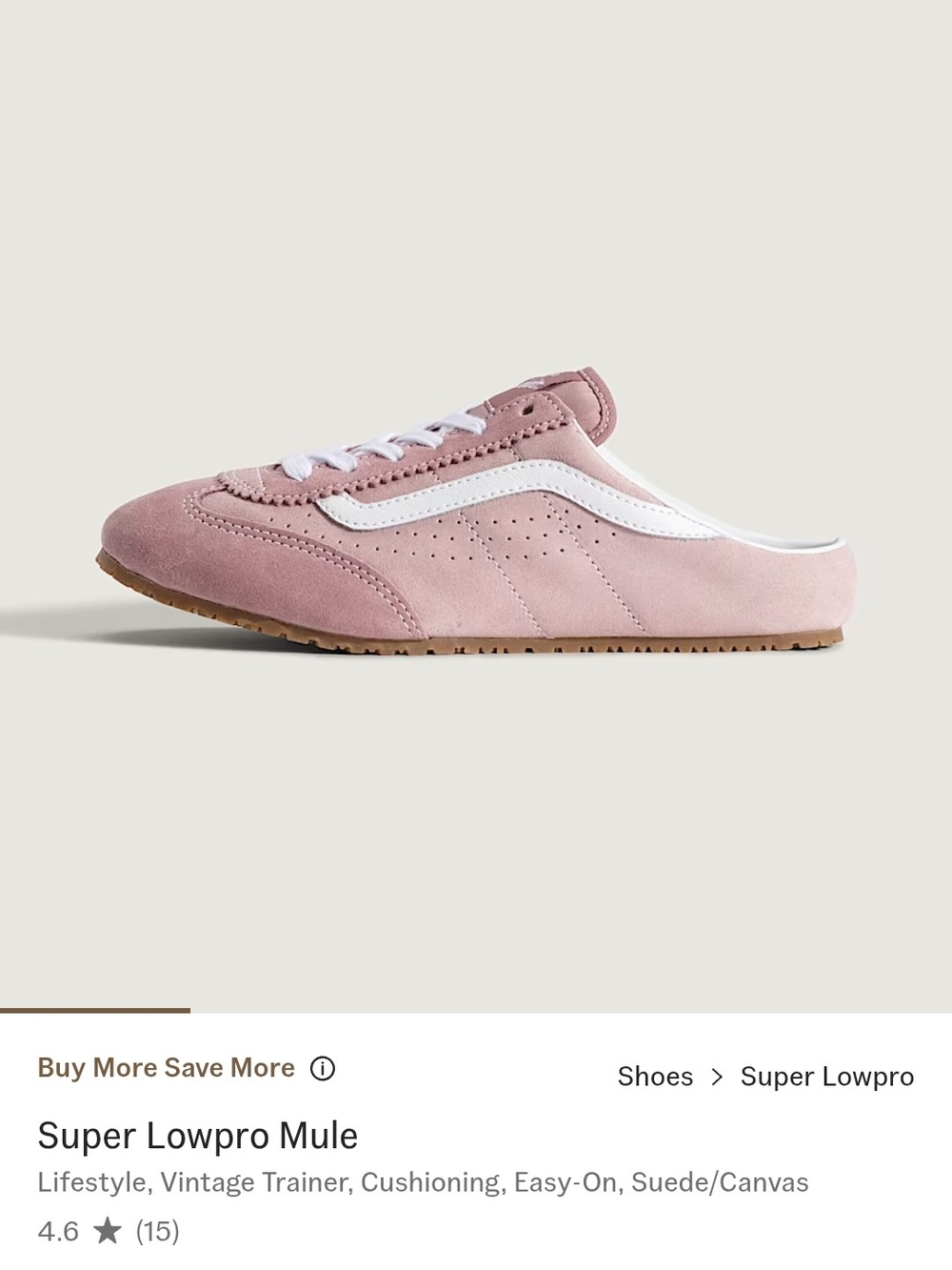 Vans Suede Pink Low-Profile Women's Sneakers - Picture 2 of 5